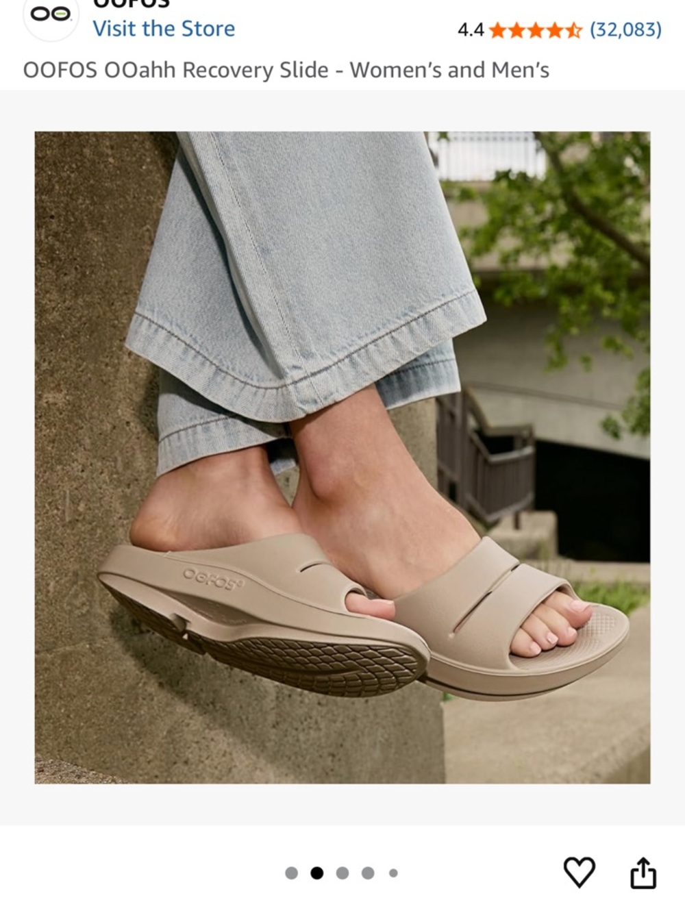 OOFOS Ooahh Recovery Slide - Women's Taupe Beige Comfort Sandal